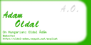 adam oldal business card